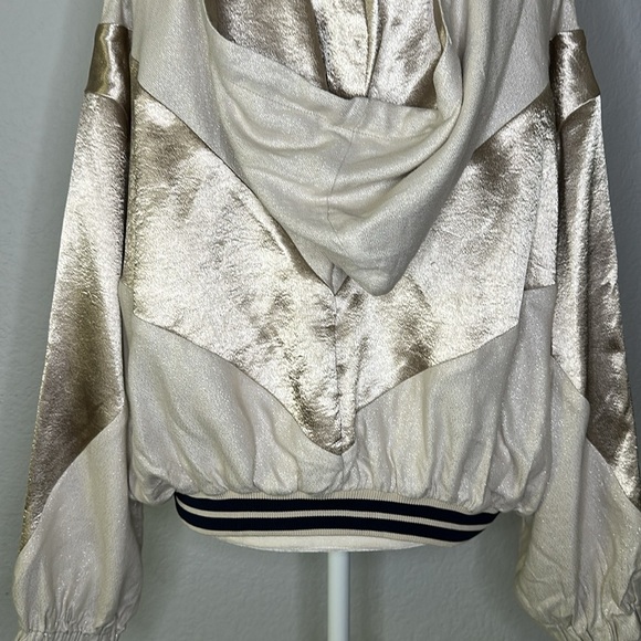 Free People Starshine Quarter Zip Jacket in Ivory Combo XS - Picture 9 of 15